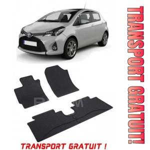 Toyota Yaris III, Hatchback, fabricat din 09.2011 - 08.2020, set covorase auto dedicate, din cauciuc 100% Premium - Transport Gratuit