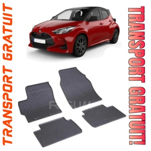 Toyota Yaris IV, Hatchback, fabricat din 09.2020 - Prezent, set covorase auto dedicate, din cauciuc 100% Premium