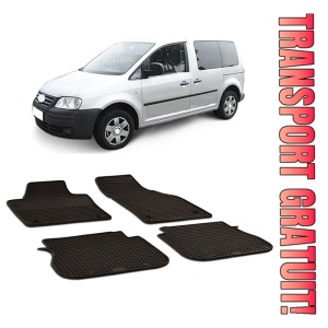 Volkswagen Caddy (2003-2015)/(2015-2019), sistem fixare oval Set 4 covorase auto cauciuc Urban Line