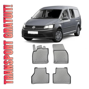Volkswagen Caddy, Van, Din 11.2020 - Prezent , Set Covorase Auto Tip Tavita Premium 3D, din cauciuc