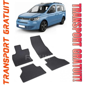 Volkswagen Caddy, Van, fabricat din 11.2020 - Prezent, 5 Locuri, set covorase auto dedicate, din cauciuc 100% Premium