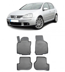 Volkswagen Golf 5, Hatchback, Din 10.2003 - 09.2012 , Set Covorase Auto Tip Tavita Premium 3D, din cauciuc accesorii pentru autoturismul tau - masina v172604