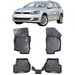 Volkswagen Golf 6 2008-2012 Set 4 covorase auto din cauciuc tip tavita premium line 3D accesorii pentru autoturismul tau - masina v241932