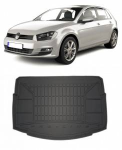 Volkswagen Golf 7 Hatchback din 10.2012 - 12.2019, Tavita Pentru Portbagaj Lux Premium Dedicata, Portbagaj Inferior Roata Rezerva Ingusta / Kit Reparatie *2 accesorii pentru autoturismul tau - masina v201263