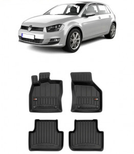Volkswagen Golf 7 Sportsvan Din 05.2014 - 12.2020, Van , Set Covorase Auto Tip Tavita Premium 3D, din cauciuc accesorii pentru autoturismul tau - masina v163608