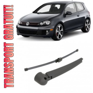 Volkswagen Golf VI Brat stergator pentru luneta spate cu lamela 340 mm, compatibil cu Volkswagen Golf VI Hatchback fabricat intre 2009-2012, calitate extra
