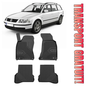 Volkswagen Passat B5 Din 10.1996 - 2005, Combi , Set Covorase Auto Tip Tavita Premium 3D, din cauciuc