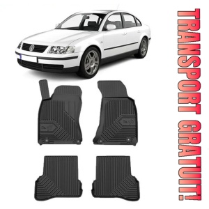 Volkswagen Passat B5 Din 10.1996 - 2005, Sedan , Set Covorase Auto Tip Tavita Premium 3D, din cauciuc