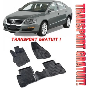 Volkswagen Passat B6 Sedan 2005-2010 Set 4 covorase auto din cauciuc tip tavita premium line 3D - Transport Gratuit!