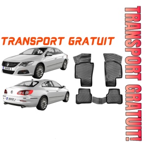 Volkswagen Passat CC 2012-2017 Set 4 covorase auto din cauciuc tip tavita premium line 3D