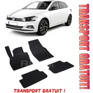 Volkswagen Polo VI, Hatchback, fabricat din 10.2017 - Prezent, set covorase auto dedicate, din cauciuc 100% Premium - Transport Gratuit
