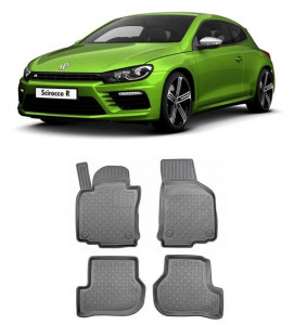 Volkswagen SciroCCo III Din 06.2008 - 2017, Coupe , Set Covorase Auto Tip Tavita Premium 3D, din cauciuc accesorii pentru autoturismul tau - masina v162148