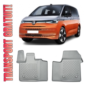 Volkswagen T7 MultIVan Ehybrid Phev Din 10.2021 - Prezent, Van, Ampatament L1 Si L2 , Set Covorase Auto Tip Tavita Premium 3D, din cauciuc