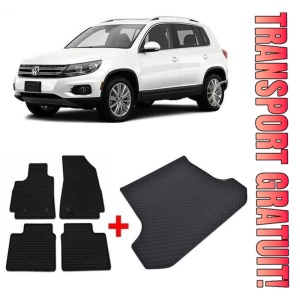 Volkswagen Tiguan I din 07.2007 - 04.2016 Suv Portbagaj Inferior, Set Covorase + tavita portbagaj auto Kit Reparatie *1