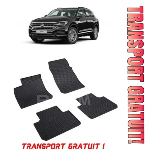 Volkswagen Touareg I, Suv, fabricat din 11.2002 - 2010, set covorase auto dedicate, din cauciuc 100% Premium - Transport Gratuit