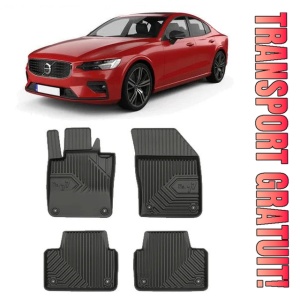 Volvo S60 III Din 10.2018 - Prezent, Sedan , Set Covorase Auto Tip Tavita Premium 3D, din cauciuc