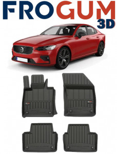 Volvo S60 III, Sedan, Din 10.2018 - Prezent , Set Covorase Auto Tip Tavita Premium 3D, din cauciuc accesorii pentru autoturismul tau - masina v174047