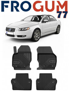 Volvo S80 II Din 03.2006 - 09.2016, Sedan , Set Covorase Auto Tip Tavita Premium 3D, din cauciuc accesorii pentru autoturismul tau - masina v165522