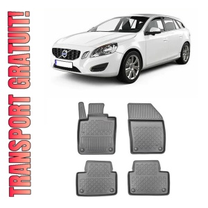 Volvo V60 II, Combi, Din 07.2018 - Prezent , Set Covorase Auto Tip Tavita Premium 3D, din cauciuc