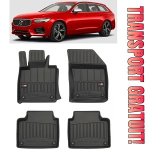 Volvo V90 II, Combi, Din 09.2016 - Prezent , Set Covorase Auto Tip Tavita Premium 3D, din cauciuc
