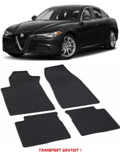 Alfa Romeo Giulia, Sedan, fabricat din 06.2016 - Prezent, set covorase auto dedicate, din cauciuc 100% Premium - Transport Gratuit accesorii pentru autoturismul tau - masina v41156