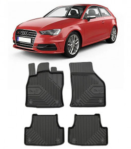 Audi A3 8V Din 08.2012 - 03.2020, Hatchback , Set Covorase Auto Tip Tavita Premium 3D, din cauciuc accesorii pentru autoturismul tau - masina v169094