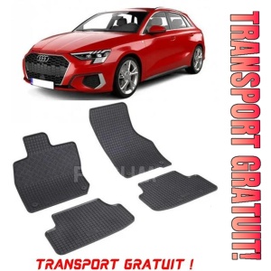 Audi A3 8Y, Hatchback, fabricat din 03.2020 - Prezent, set covorase auto dedicate, din cauciuc 100% Premium - Transport Gratuit