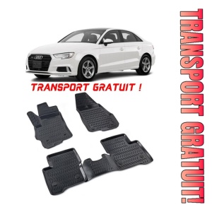 Audi A3 Sedan III 2013-2020 Set 4 covorase auto din cauciuc tip tavita premium line 3D - Transport Gratuit!