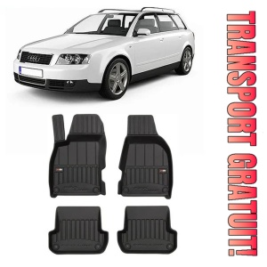 Audi A4 B6 Din 11.2001 - 10.2004, Combi , Set Covorase Auto Tip Tavita Premium 3D, din cauciuc