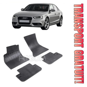 Audi A4 B8, Sedan, fabricat din 01.2008 - 10.2015, set covorase auto dedicate, din cauciuc 100% Premium