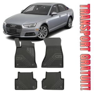 Audi A4 B9 Din 11.2015 - Prezent, Sedan , Set Covorase Auto Tip Tavita Premium 3D, din cauciuc