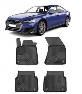 Audi A8 D4 Din 01.2010 - 09.2013, Sedan , Set Covorase Auto Tip Tavita Premium 3D, din cauciuc accesorii pentru autoturismul tau - masina v165689