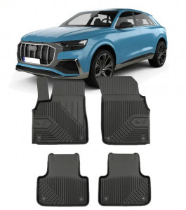Audi Q8 4M Din 07.2018 - Prezent, Suv , Set Covorase Auto Tip Tavita Premium 3D, din cauciuc accesorii pentru autoturismul tau - masina v165582