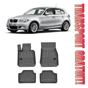 Bmw Seria 1 E81, Hatchback, Din 09.2004 - 2011 , Set Covorase Auto Tip Tavita Premium 3D, din cauciuc