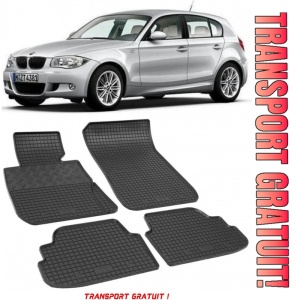 Bmw Seria 1 E87, Hatchback, fabricat din 09.2004 - 2011, 3 Usi, set covorase auto dedicate, din cauciuc 100% Premium - Transport Gratuit