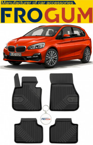 Bmw Seria 2 F45 Din 09.2014 - Prezent, Van , Set Covorase Auto Tip Tavita Premium 3D, din cauciuc accesorii pentru autoturismul tau - masina v165831