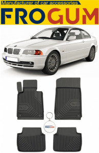 Bmw Seria 3 E46 Din 1999 - 2005, Coupe, Nu Corespunde Pentru XdrIVe , Set Covorase Auto Tip Tavita Premium 3D, din cauciuc accesorii pentru autoturismul tau - masina v166818