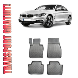Bmw Seria 4 F36 Din 07.2014 - Prezent, Gran Coupé, X-DrIVe , Set Covorase Auto Tip Tavita Premium 3D, din cauciuc