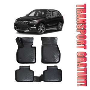 Bmw X1 F48 2015-2022 Set 4 covorase auto din cauciuc tip tavita premium line 3D