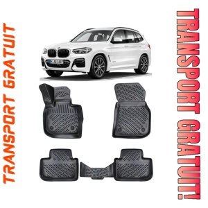 Bmw X3 G01 2017-2024 Set 4 covorase auto din cauciuc tip tavita premium line 3D