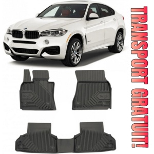 Bmw X6 F16 Din 11.2014 - 10.2019, Suv , Set Covorase Auto Tip Tavita Premium 3D, din cauciuc
