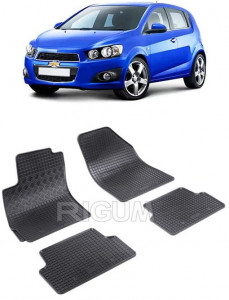 ChEVrolet Aveo T300, Hatchback, fabricat din 06.2011 - Prezent, set covorase auto dedicate, din cauciuc 100% Premium accesorii pentru autoturismul tau - masina v155875