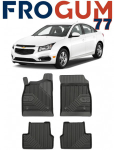 Chevrolet Cruze Din 05.2009 - 2016, Sedan , Set Covorase Auto Tip Tavita Premium 3D, din cauciuc accesorii pentru autoturismul tau - masina v168518