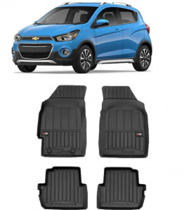 Chevrolet Spark M200 Din 05.2005 - 01.2010, Hatchback , Set Covorase Auto Tip Tavita Premium 3D, din cauciuc accesorii pentru autoturismul tau - masina v164844