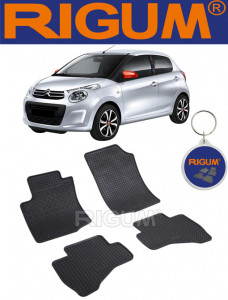 Citroen C1 II, Hatchback, fabricat din 07.2014 - Prezent, set covorase auto dedicate, din cauciuc 100% Premium accesorii pentru autoturismul tau - masina v160589