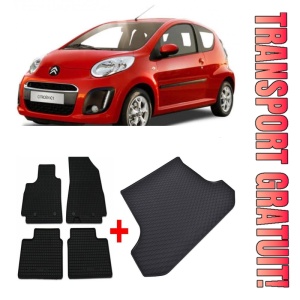 Citroen C1 Set Covorase + tavita portbagaj auto Citroen C1 II fabricatie 07.2014 - prezent, caroserie hatchback