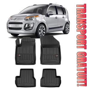 Citroen C3 II, Van, Din 2009 - 12.2016 , Set Covorase Auto Tip Tavita Premium 3D, din cauciuc