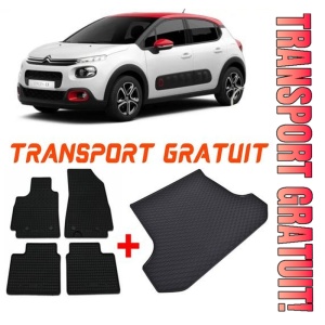 Citroen C3 III Hatchback din 01.2017 - Prezent *5, Set Covorase + tavita portbagaj auto