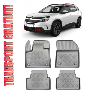 Citroen C5 Aircross, Suv, Din 02.2019 - Prezent , Set Covorase Auto Tip Tavita Premium 3D, din cauciuc