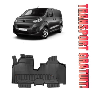 Citroen Jumpy II Din 2007 - 2016, Van, Rand 1 , Set Covorase Auto Tip Tavita Premium 3D, din cauciuc
